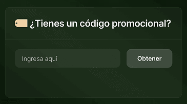 Introduce el código promocional