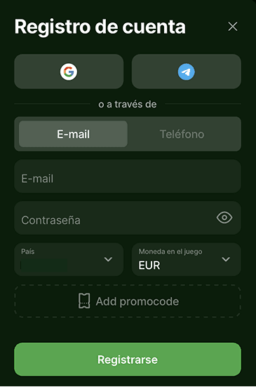 Crea una cuenta